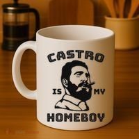 Fidel Castro Is My Homeboy Funny Cuba Coffee Mug thumb 4