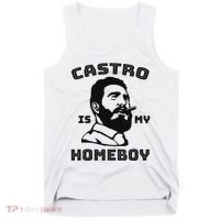 Fidel Castro Is My Homeboy Funny Cuba Tank Top thumb 0