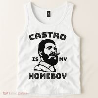 Fidel Castro Is My Homeboy Funny Cuba Tank Top thumb 2
