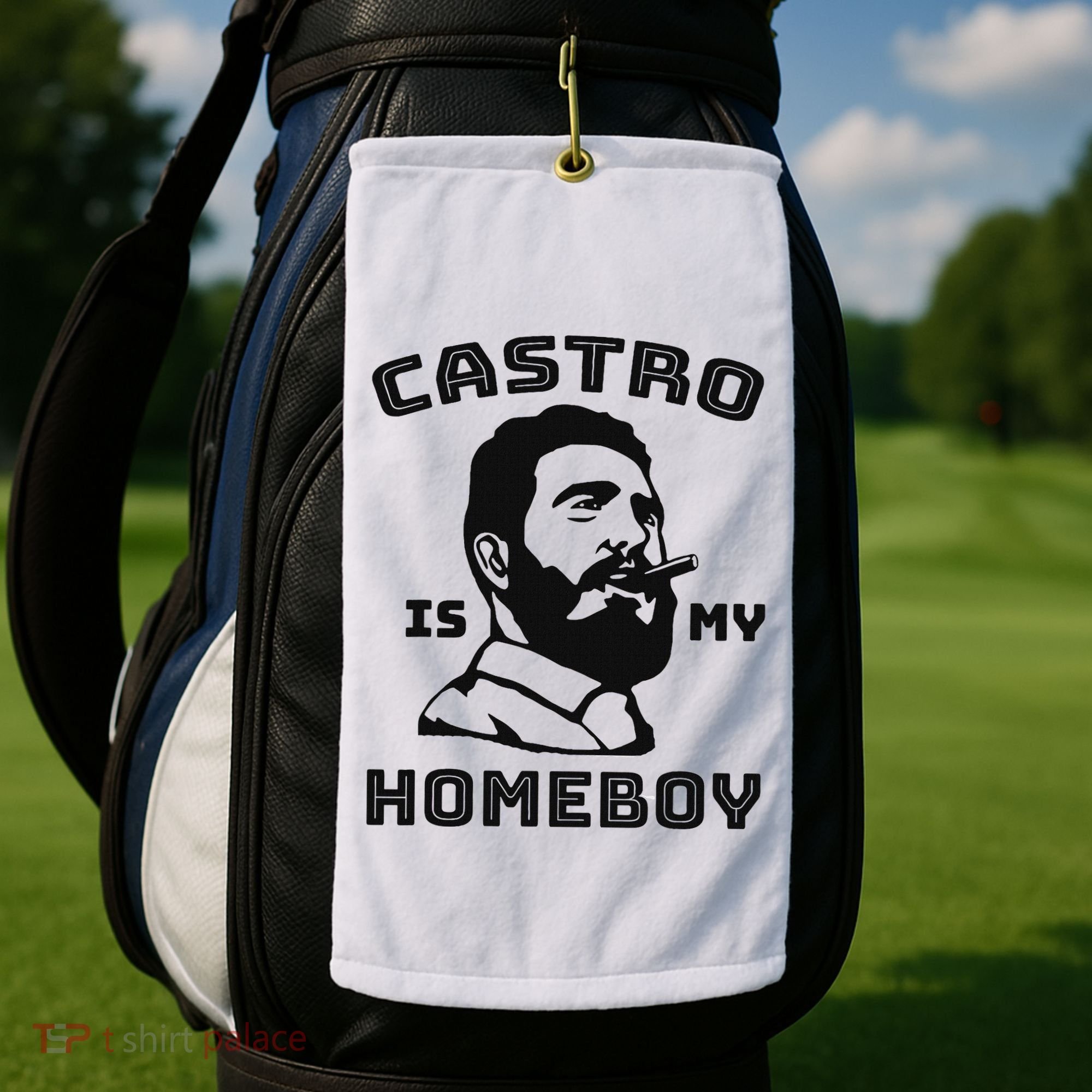 Fidel Castro Is My Homeboy Funny Cuba Golf Towel
