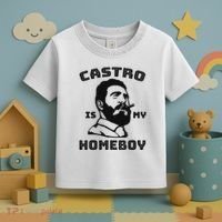 Fidel Castro Is My Homeboy Funny Cuba Toddler T-Shirt thumb 3