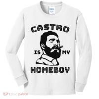 Fidel Castro Is My Homeboy Funny Cuba Kids Long Sleeve Shirt thumb 0