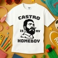 Fidel Castro Is My Homeboy Funny Cuba Kids T-Shirt thumb 3