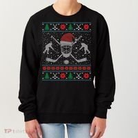 Funny Christmas Ice Hockey Ugly Christmas Cool Gift Women's Sweatshirt thumb 0