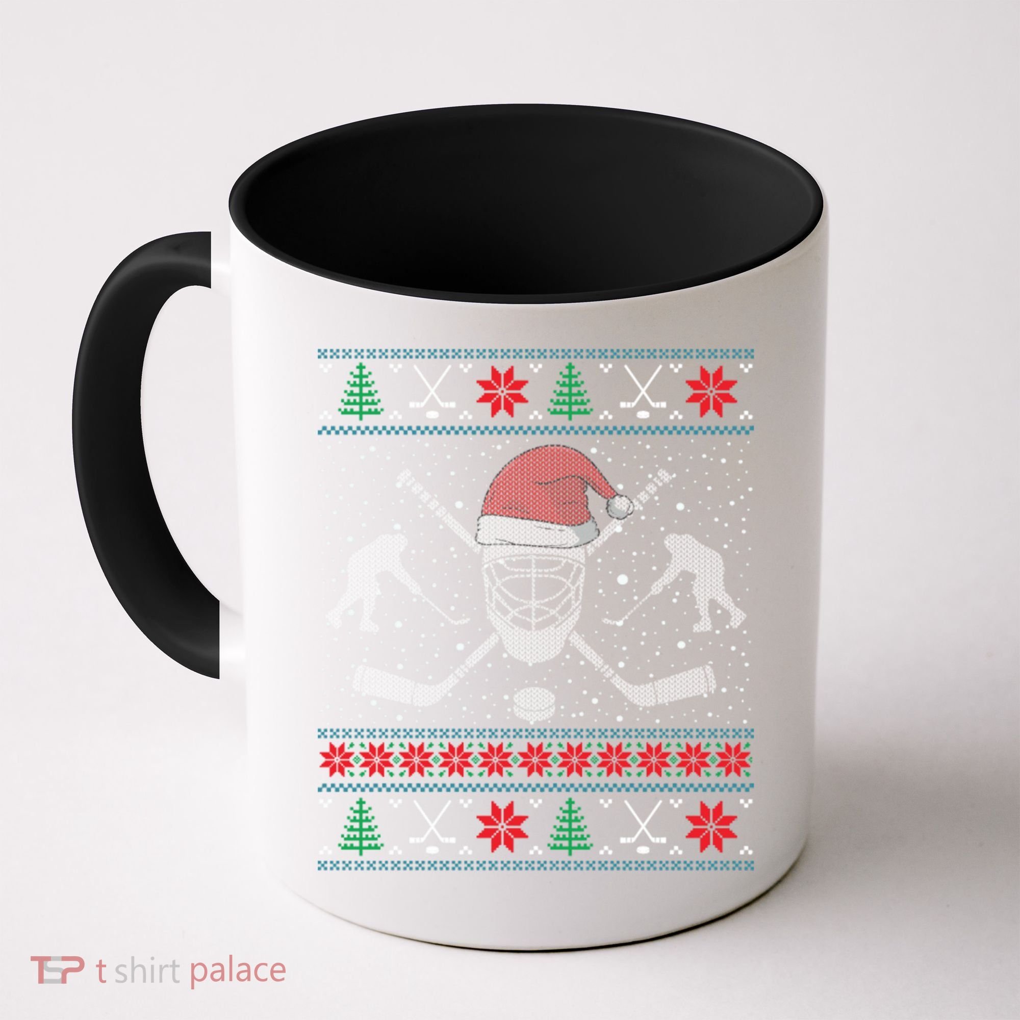 Funny Christmas Ice Hockey Ugly Christmas Cool Gift Coffee Mug