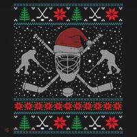 Funny Christmas Ice Hockey Ugly Christmas Cool Gift Women's Hoodie thumb 2