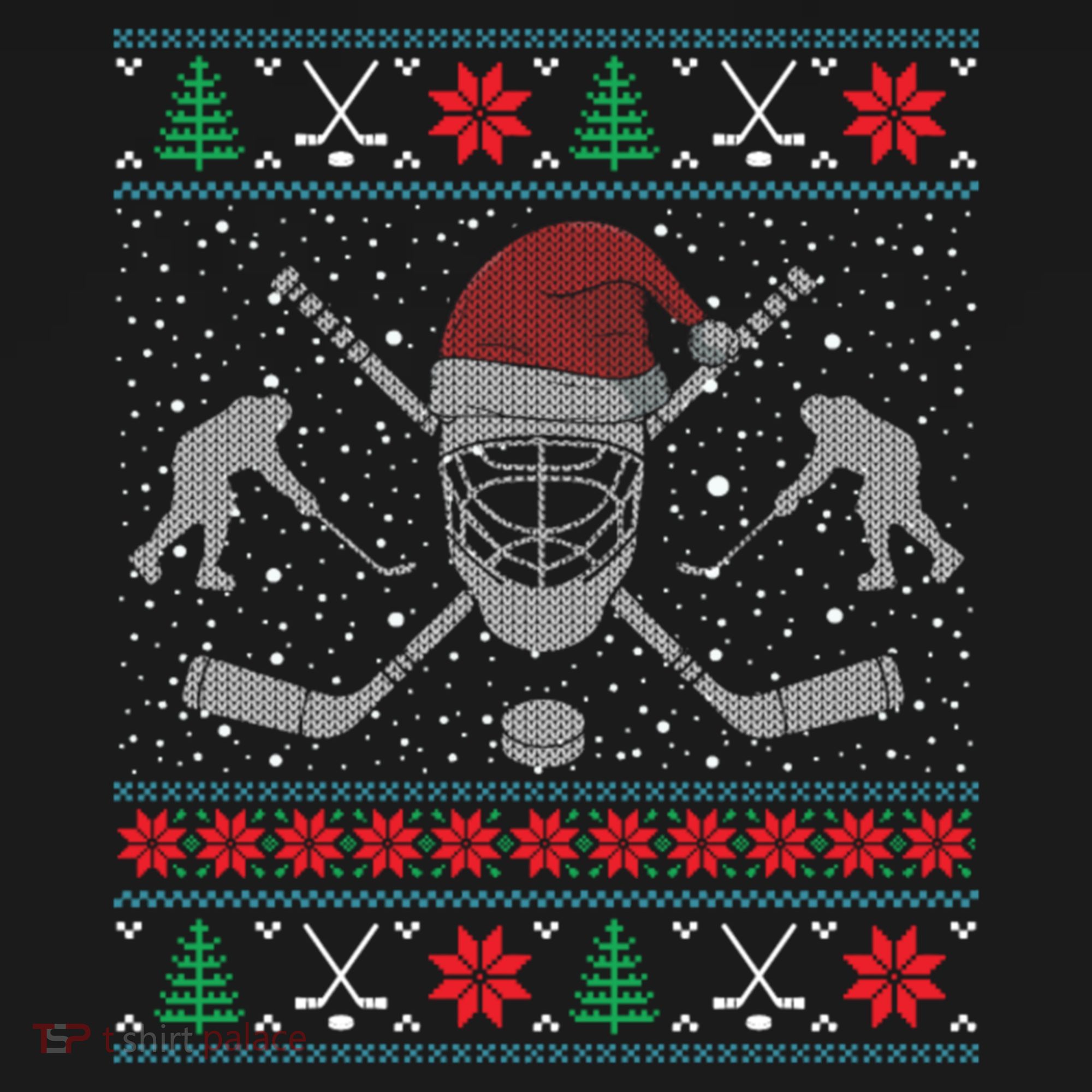 Funny Christmas Ice Hockey Ugly Christmas Cool Gift Women's Hoodie