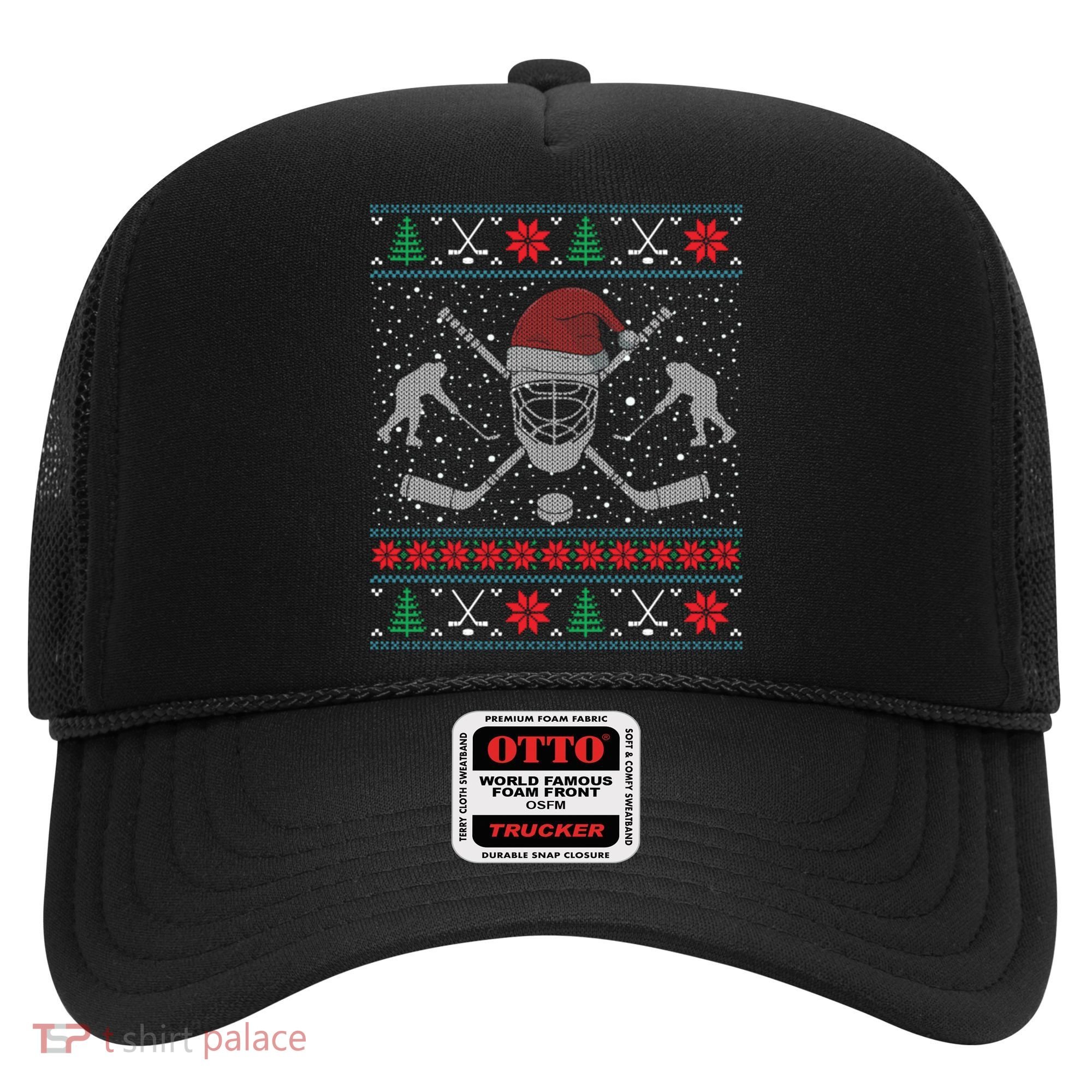 Funny Christmas Ice Hockey Ugly Christmas Cool Gift Hat