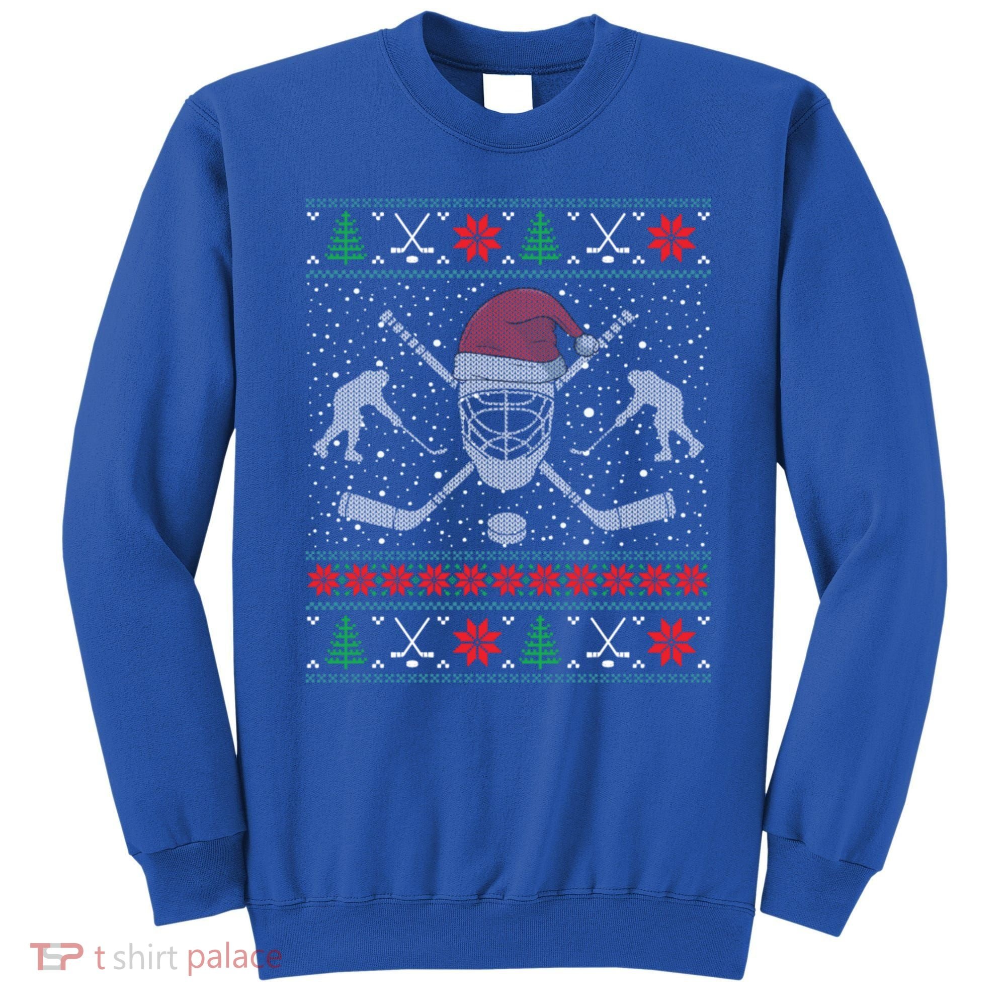 Funny Christmas Ice Hockey Ugly Christmas Cool Gift Sweatshirt