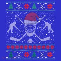Funny Christmas Ice Hockey Ugly Christmas Cool Gift Polo thumb 2