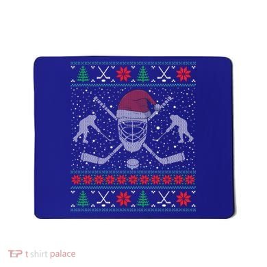 Funny Christmas Ice Hockey Ugly Christmas Cool Gift Mousepad