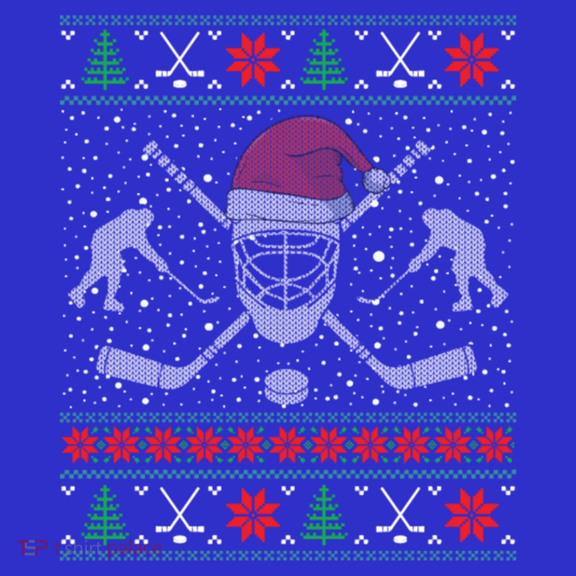 Funny Christmas Ice Hockey Ugly Christmas Cool Gift Toddler T-Shirt
