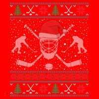Funny Christmas Ice Hockey Ugly Christmas Cool Gift Santa Hat thumb 1