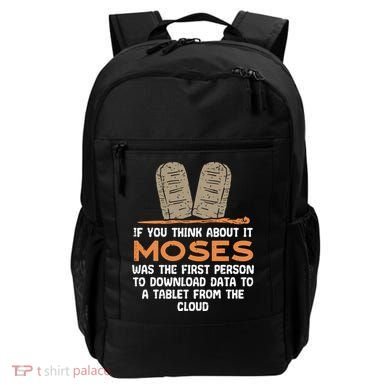 Funny Christian If You Think About It Moses Religious Backpack