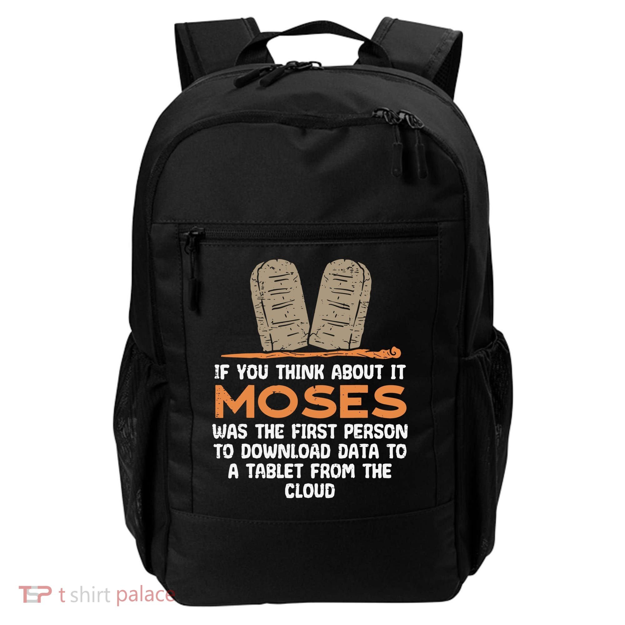 Funny Christian If You Think About It Moses Religious Backpack