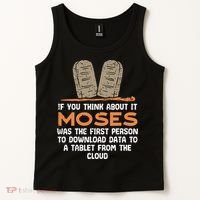 Funny Christian If You Think About It Moses Religious Tank Top thumb 2