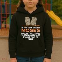 Funny Christian If You Think About It Moses Religious Kids Hoodie thumb 3