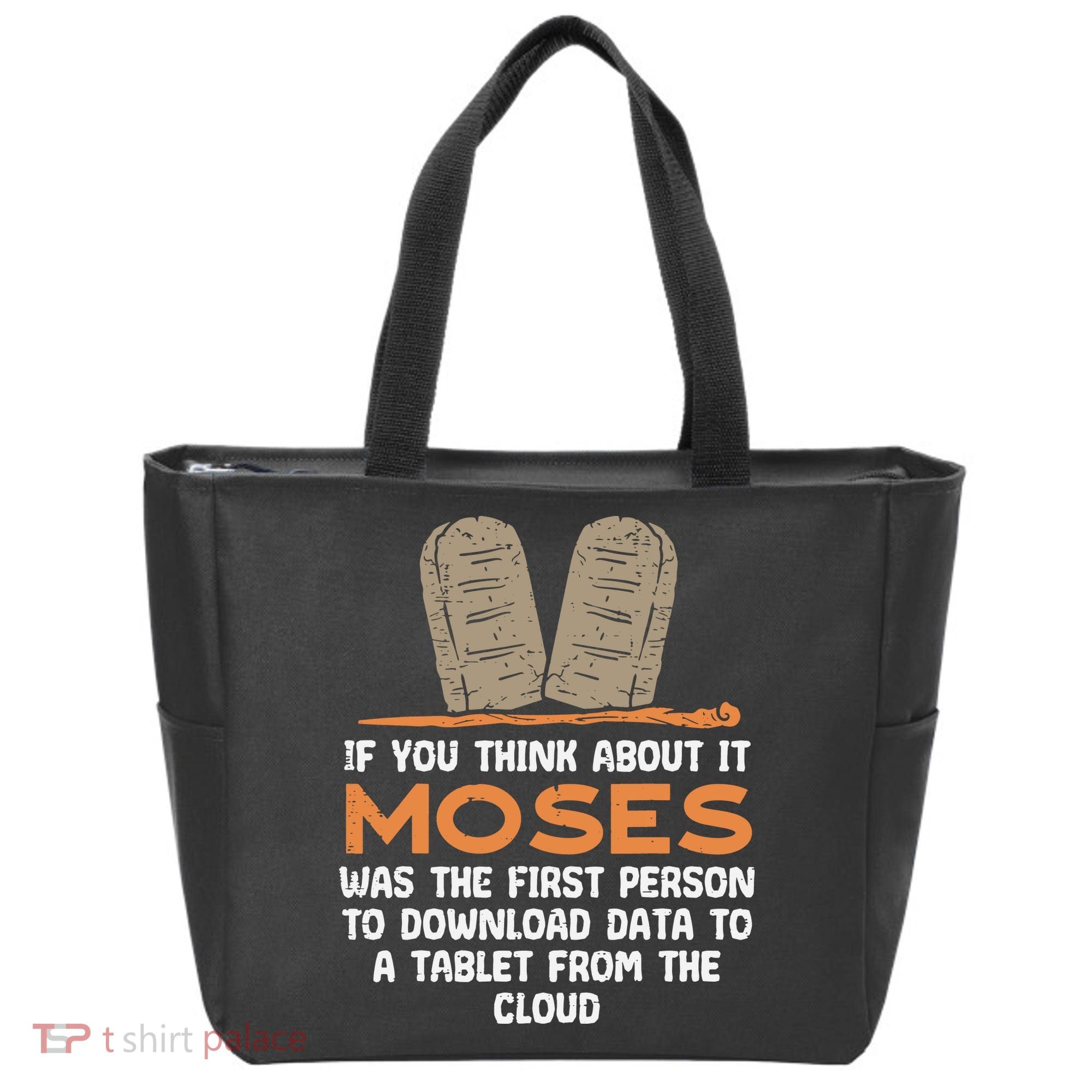 Funny Christian If You Think About It Moses Religious Tote Bag