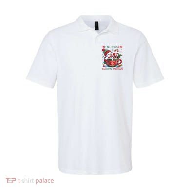 Funny Christmas I'm Fine It's Fine Just Having A Meltdown Snowman Polo
