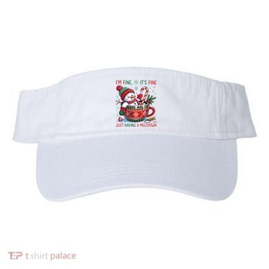 Funny Christmas I'm Fine It's Fine Just Having A Meltdown Snowman Visor