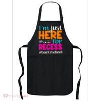 Funny Cute I'm Just Here For Recess #Back 2 School Apron thumb 0