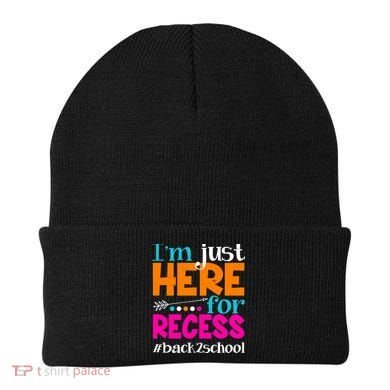 Funny Cute I'm Just Here For Recess #Back 2 School Beanie