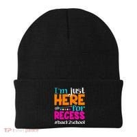 Funny Cute I'm Just Here For Recess #Back 2 School Beanie thumb 0