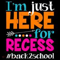Funny Cute I'm Just Here For Recess #Back 2 School Women's Hoodie thumb 2