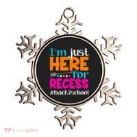 Funny Cute I'm Just Here For Recess #Back 2 School Ornament thumb 0