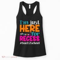 Funny Cute I'm Just Here For Recess #Back 2 School Women's Tank Top thumb 0