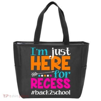 Funny Cute I'm Just Here For Recess #Back 2 School Tote Bag