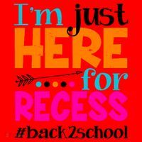 Funny Cute I'm Just Here For Recess #Back 2 School Santa Hat thumb 1
