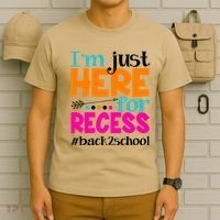Funny Cute I'm Just Here For Recess #Back 2 School T-Shirt thumb 6