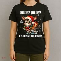 Funny Christmas Italian Christmas Donkey Dominic The Donkey T-Shirt thumb 4