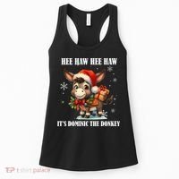 Funny Christmas Italian Christmas Donkey Dominic The Donkey Women's Tank Top thumb 0