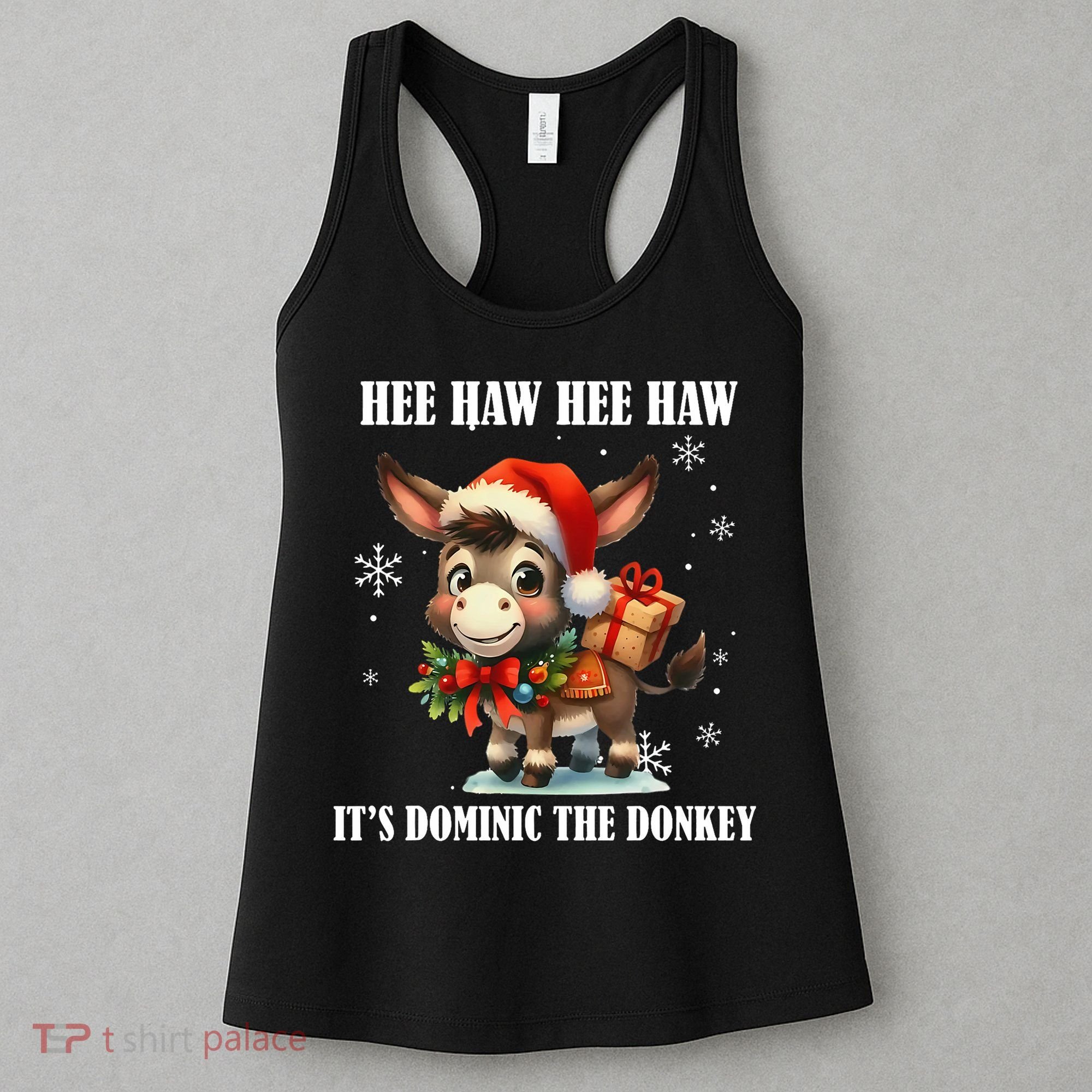 Funny Christmas Italian Christmas Donkey Dominic The Donkey Women's Tank Top