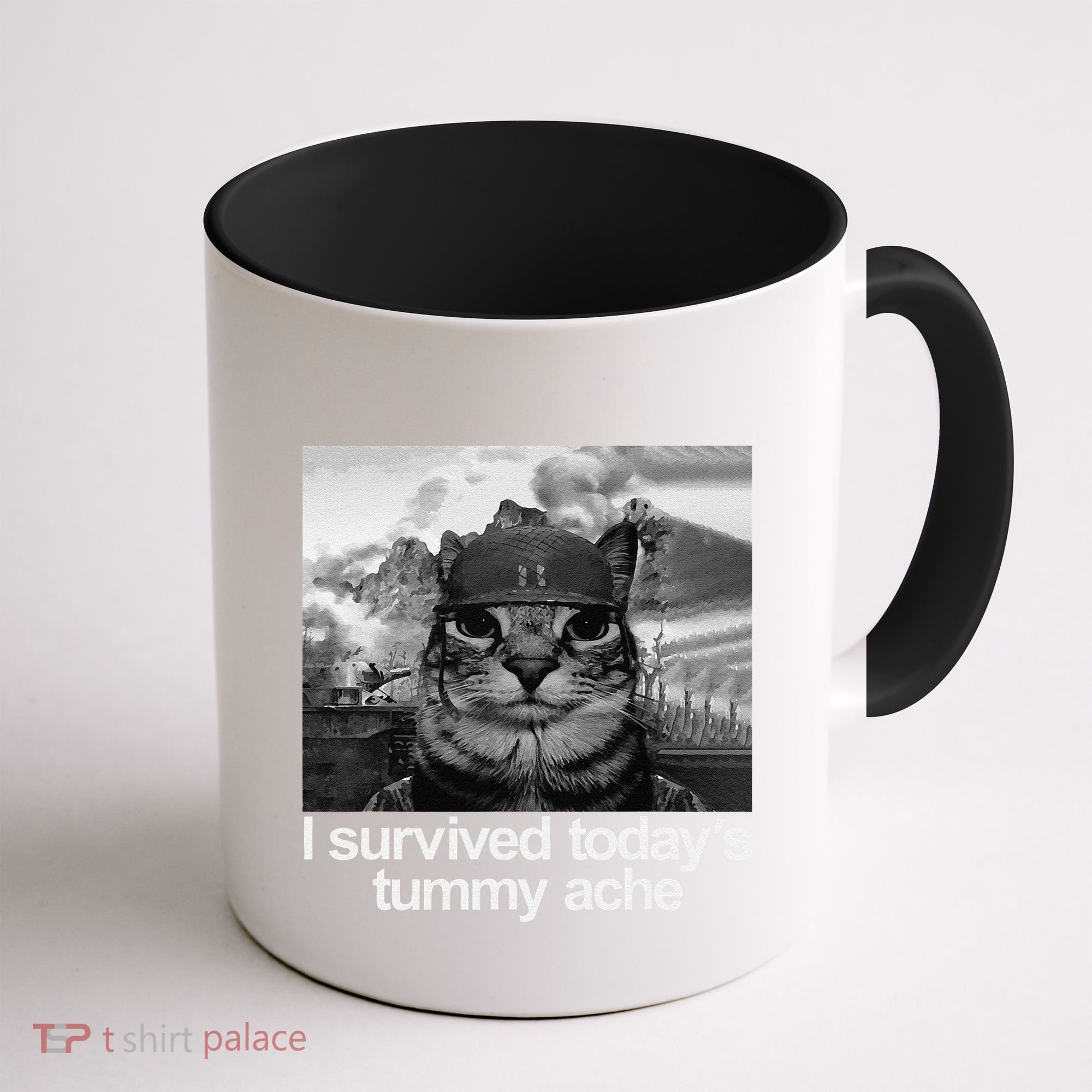 Fuuny Cat I Survived TodayS Tummy Ache Coffee Mug