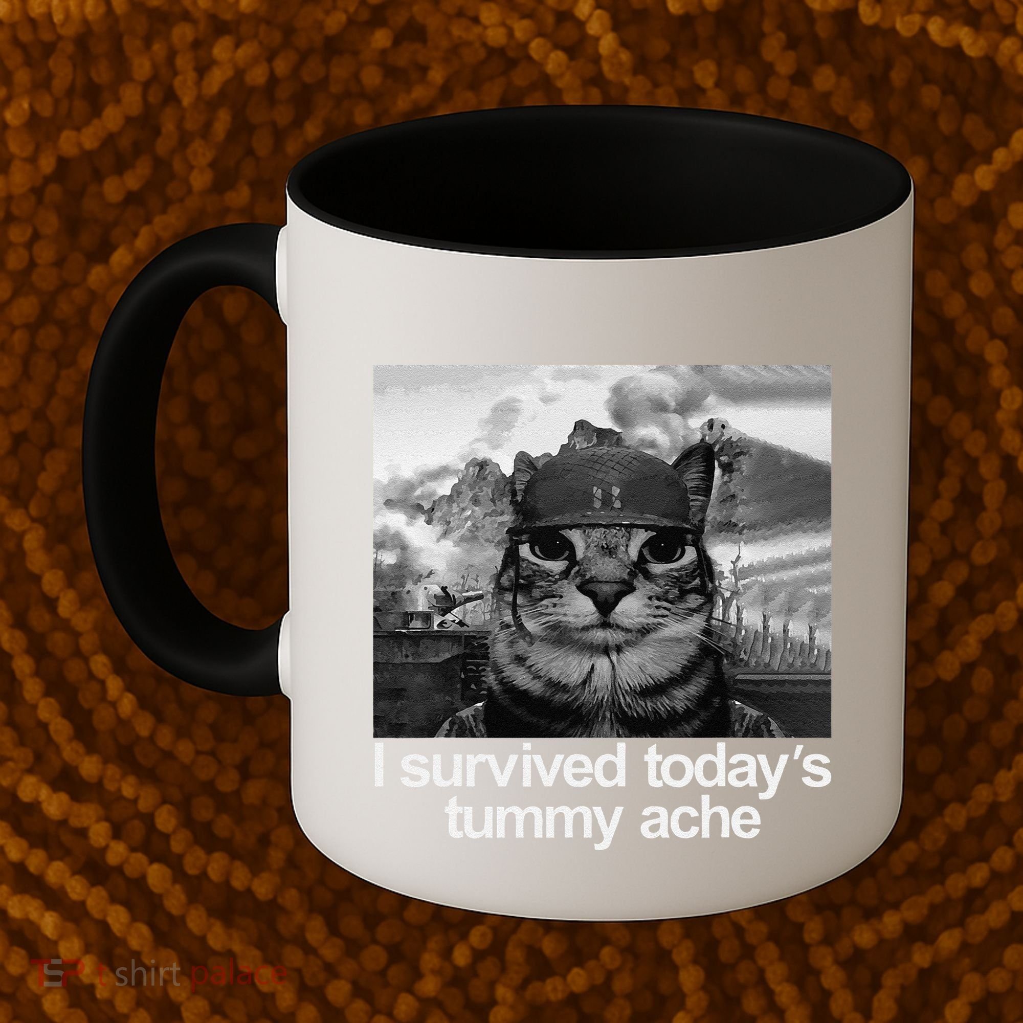 Fuuny Cat I Survived TodayS Tummy Ache Coffee Mug
