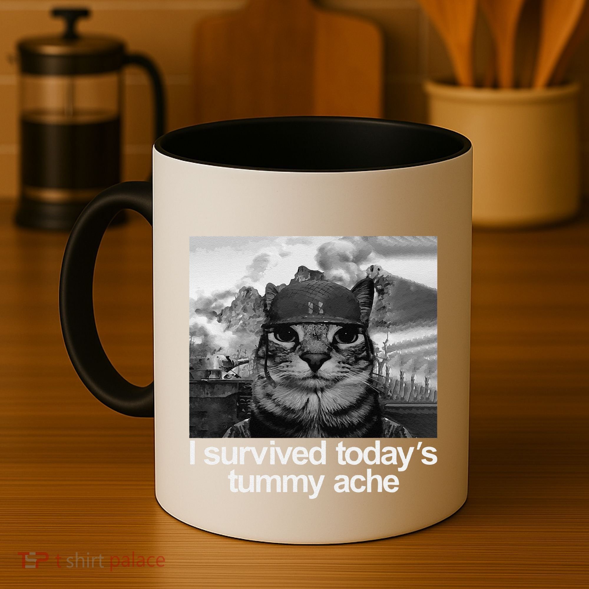 Fuuny Cat I Survived TodayS Tummy Ache Coffee Mug