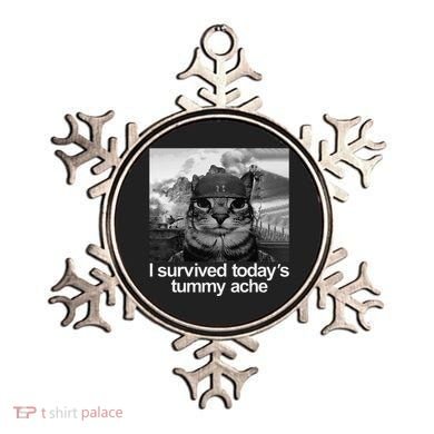 Fuuny Cat I Survived TodayS Tummy Ache Ornament