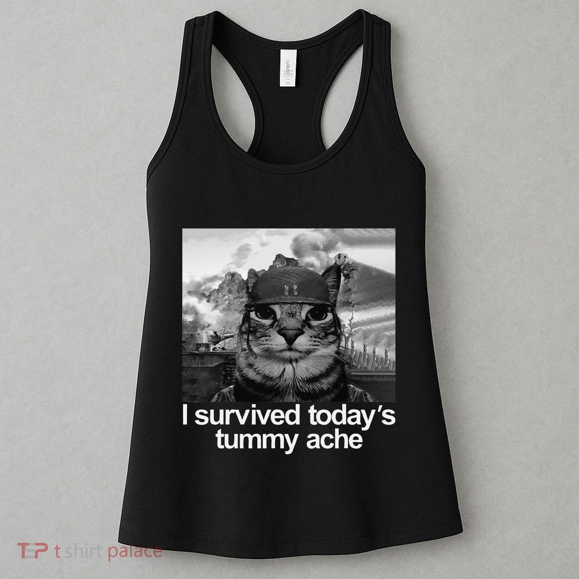 Fuuny Cat I Survived TodayS Tummy Ache Women's Tank Top