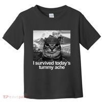 Fuuny Cat I Survived TodayS Tummy Ache Toddler T-Shirt thumb 0