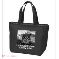 Fuuny Cat I Survived TodayS Tummy Ache Tote Bag thumb 3
