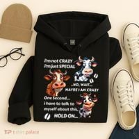 Funny Cow IM Not Crazy IM Just Special Hoodie thumb 4