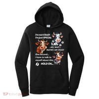Funny Cow IM Not Crazy IM Just Special Women's Hoodie thumb 0