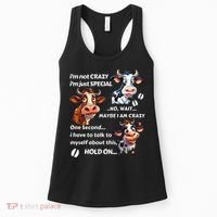 Funny Cow IM Not Crazy IM Just Special Women's Tank Top thumb 0