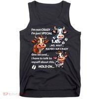 Funny Cow IM Not Crazy IM Just Special Tank Top thumb 0