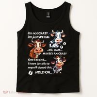 Funny Cow IM Not Crazy IM Just Special Tank Top thumb 2