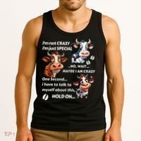 Funny Cow IM Not Crazy IM Just Special Tank Top thumb 3