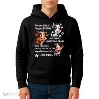 Funny Cow IM Not Crazy IM Just Special Kids Hoodie thumb 4